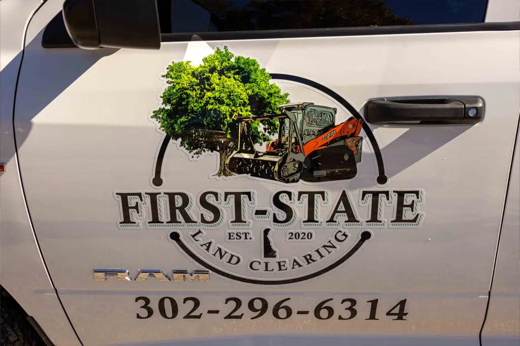 First State Truck focused on logo
